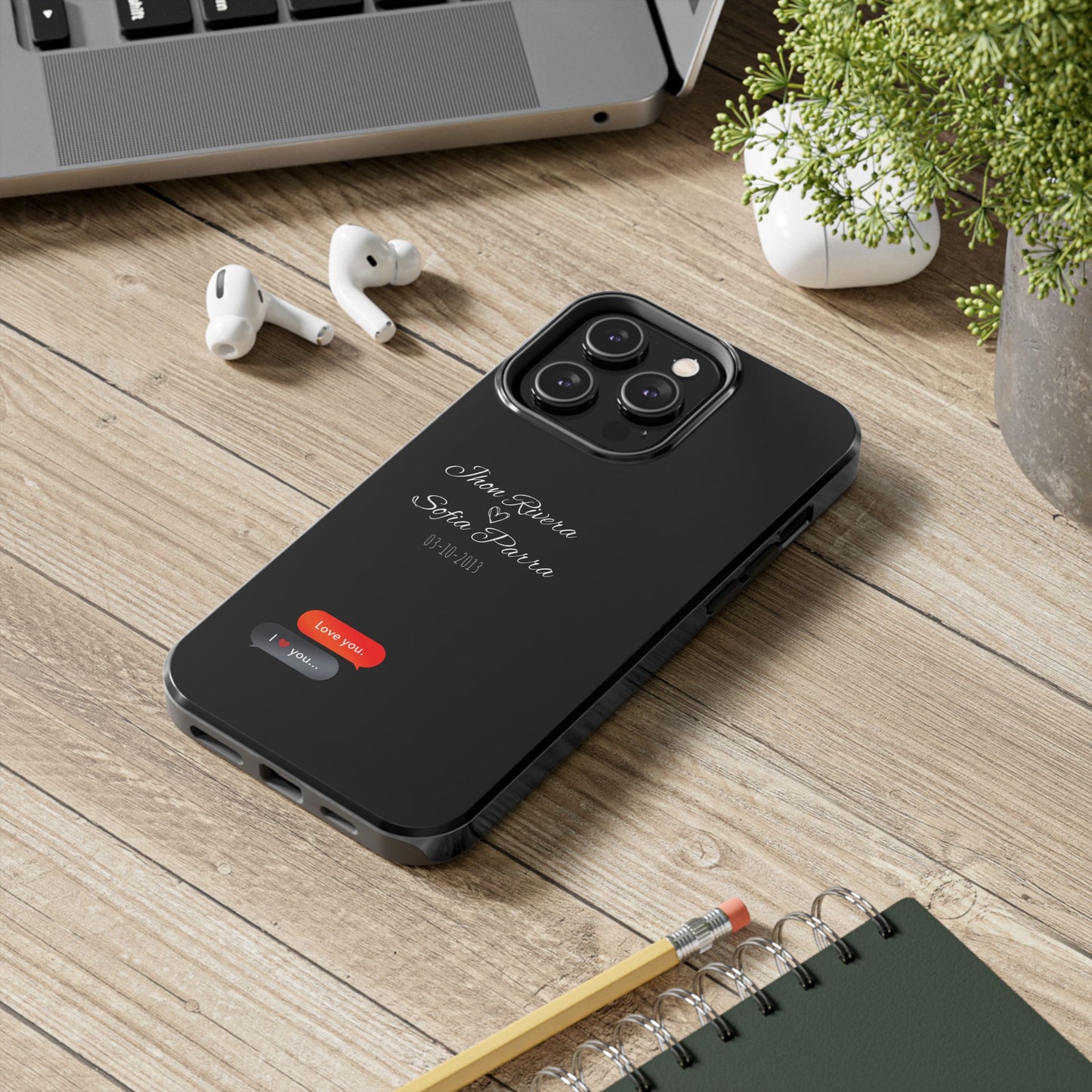 Couple’s Connection Phone Case (black)