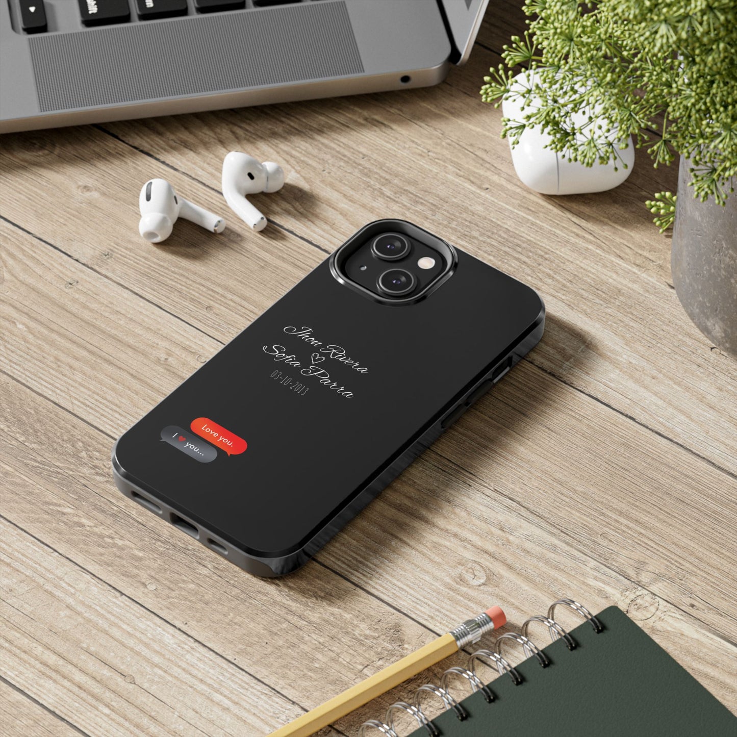 Couple’s Connection Phone Case (black)